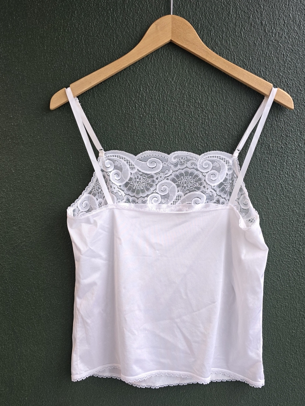 Vintage 1960's Smart Camisole Women’s Cream Lace-Trim Slip Top Sz 36 - Picture 3 of 11